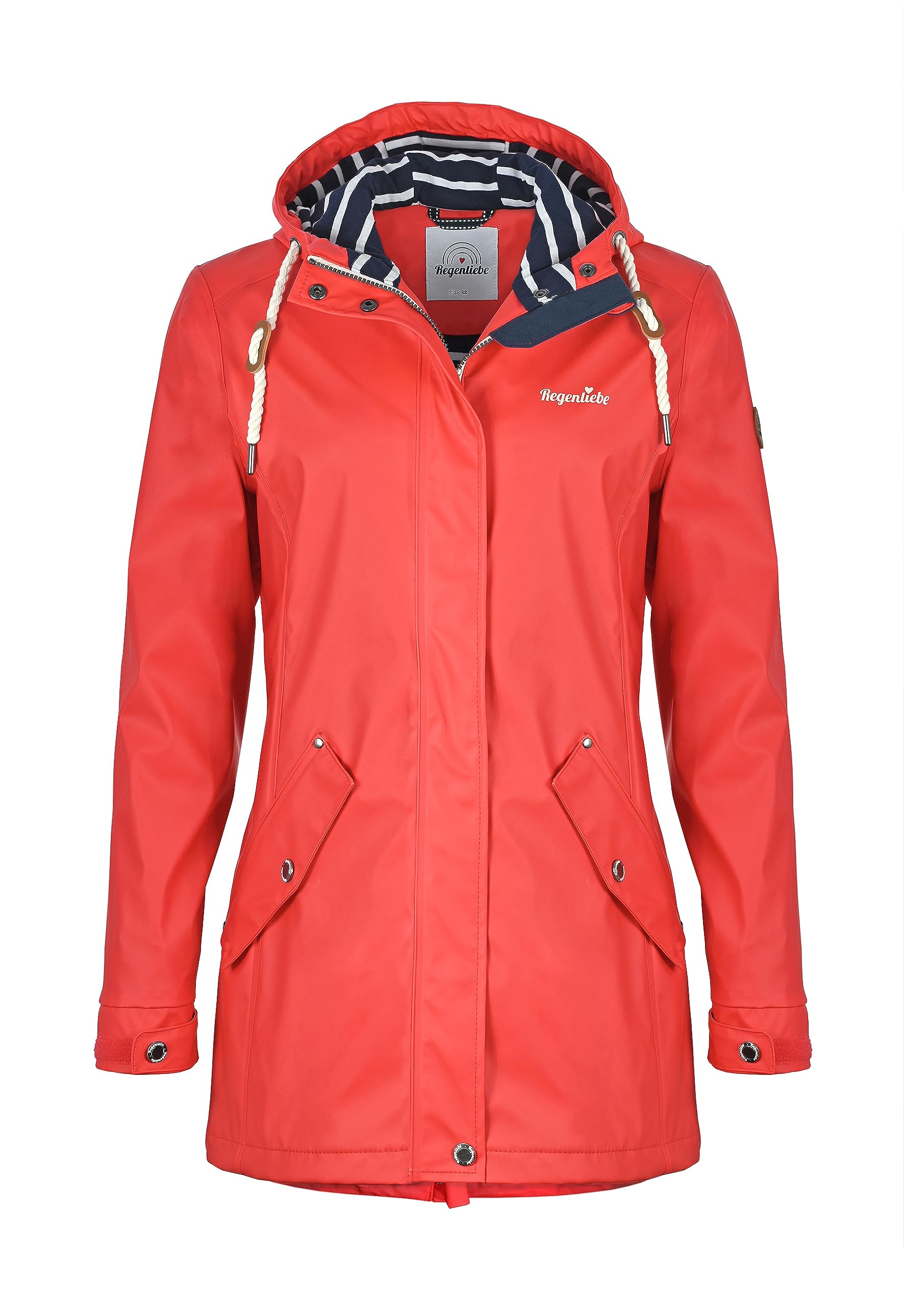 Regenliebe Impermeabile da donna Friesennerz rosso, Colore: rosso, 48