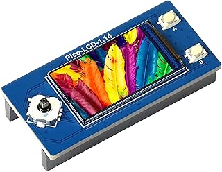 for Raspberry Pi Pico, 1.14" LCD Display Module, 240×135 Pixels IPS Screen 65K RGB Colors, ST7789 Driver 4-Wire SPI Interface with Buttons for Easy Interacting