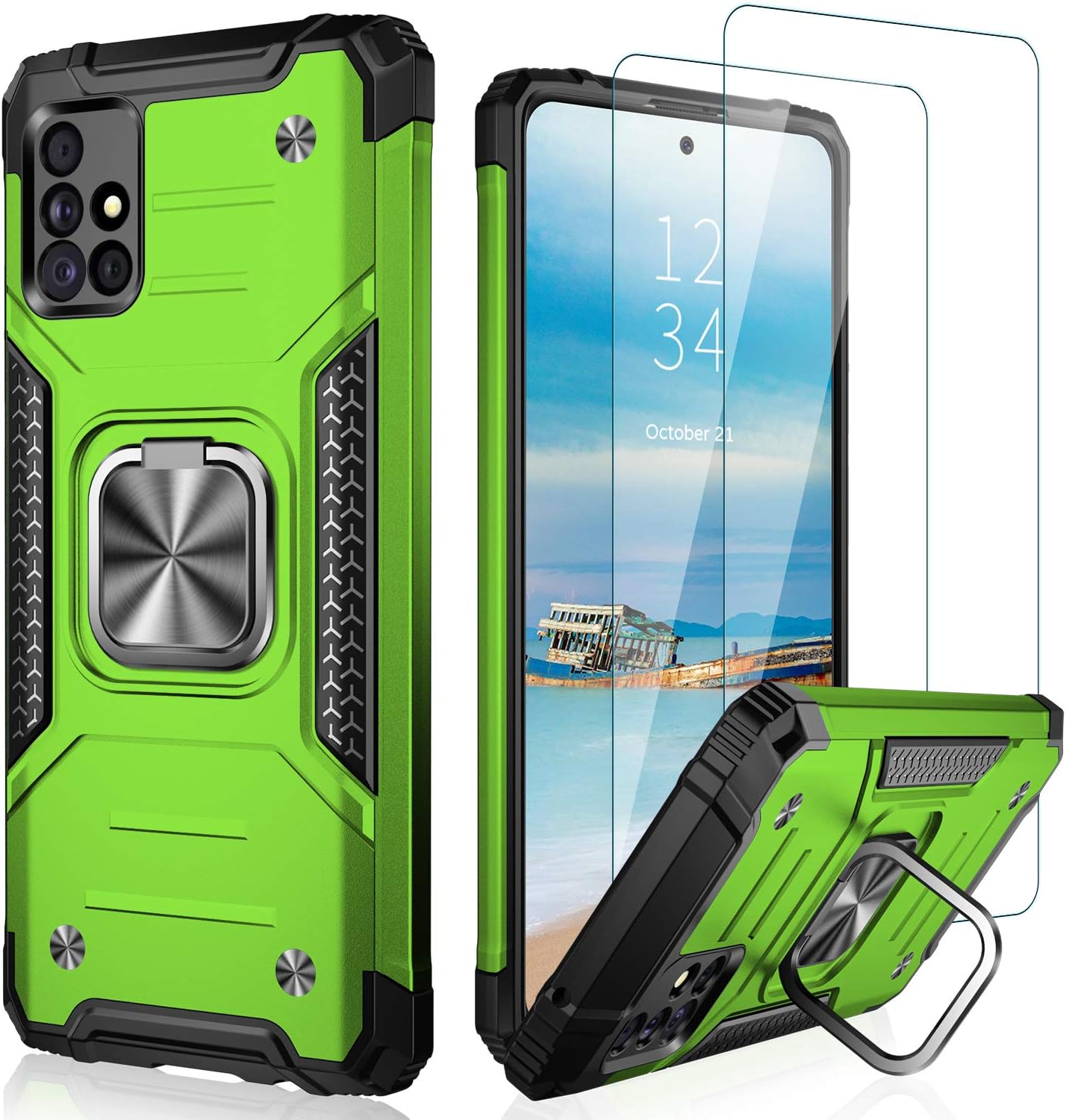 IKAZZ for Galaxy A51 5G Case with Screen Protector,Dual