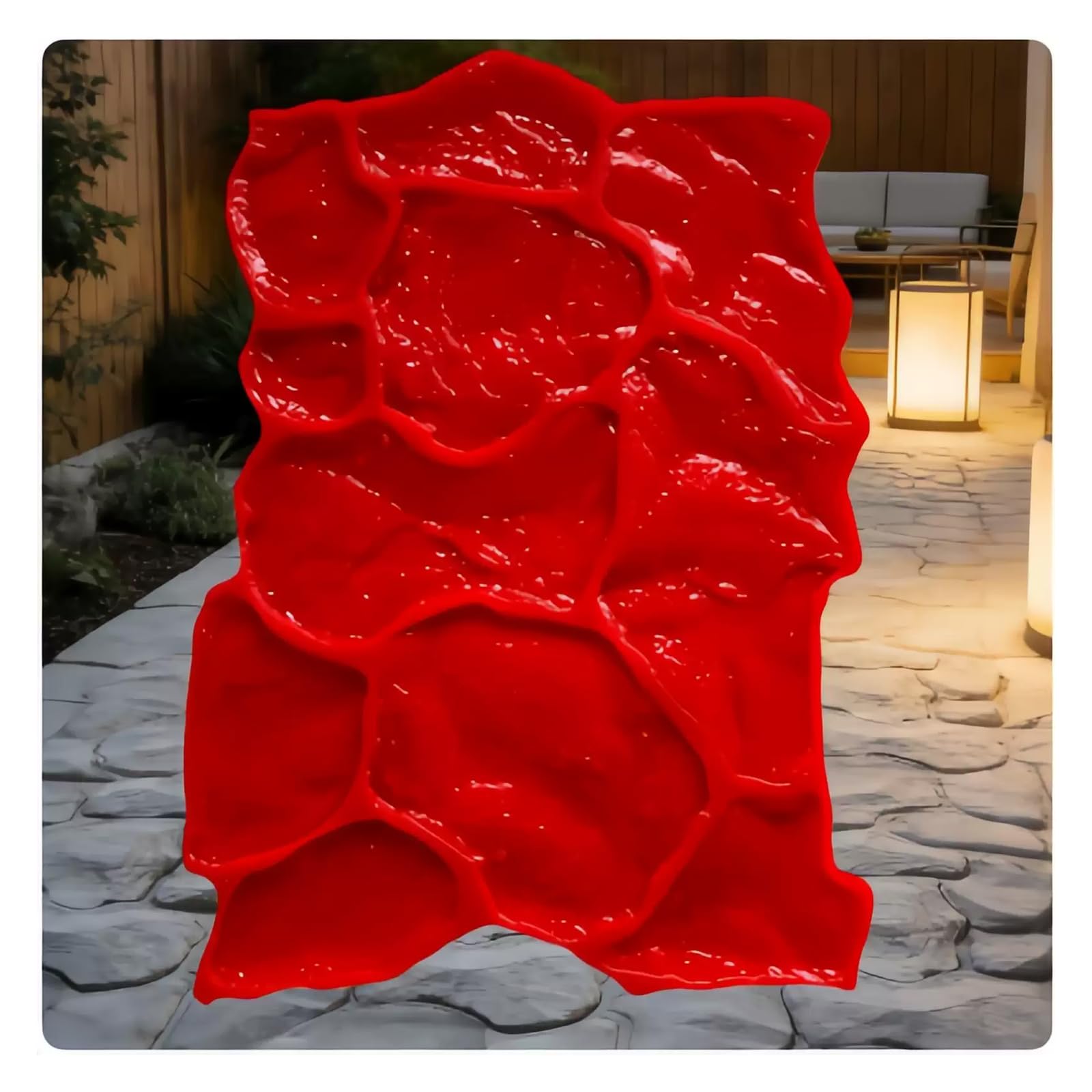 YSFHYAN Irregular Flagstone Texture Tools for Cement Path Molds,Decorative Garden Patio Cement Floor Texturing Pads,Garden Walkway Concrete Mold,56 * 38cm,for Cement Floors and Wall Embossing