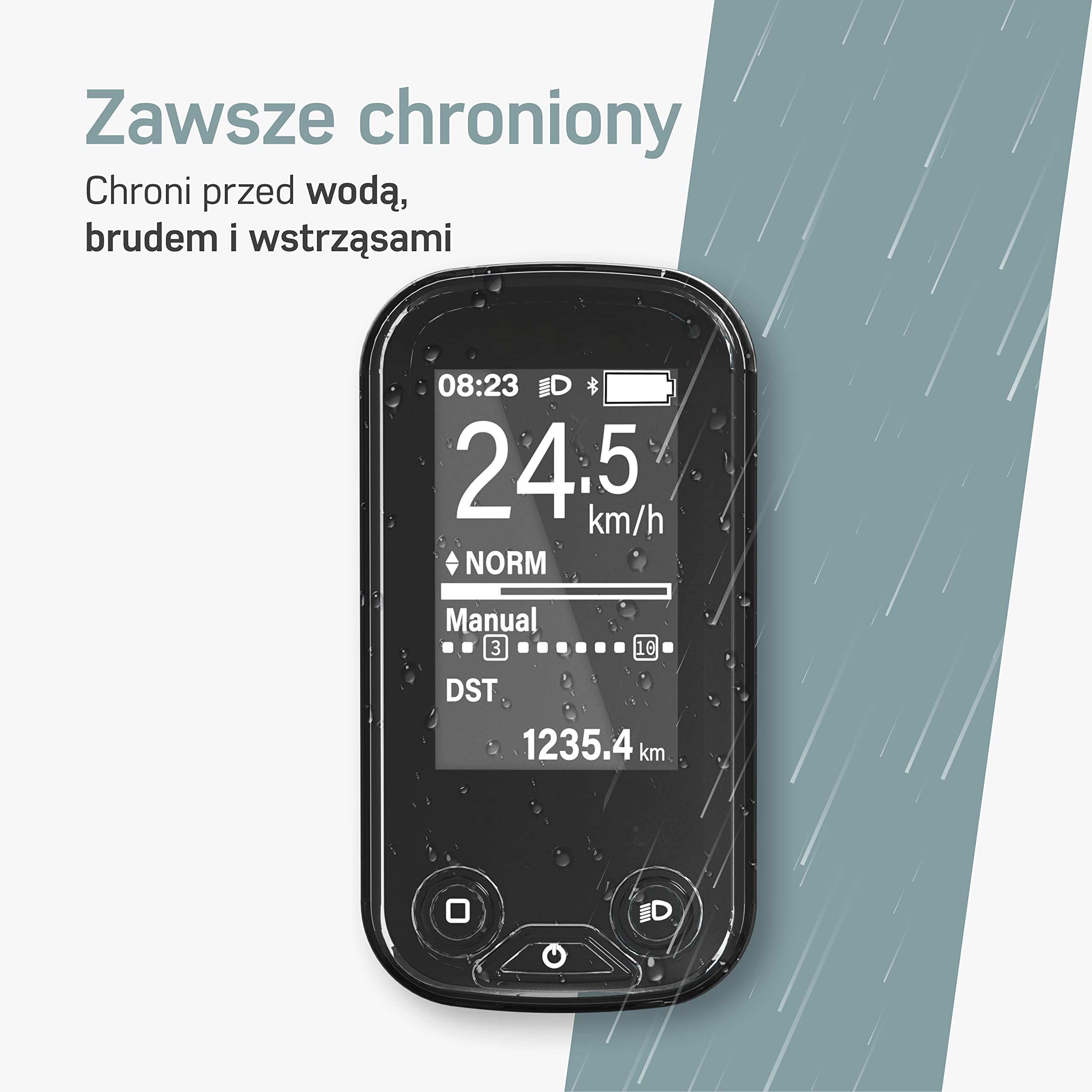 Osłona wyświetlacza roweru elektrycznego Borgen | pasuje do osłony Shimano Steps SC-E-6100 | Przezroczysta, wodoodporna
