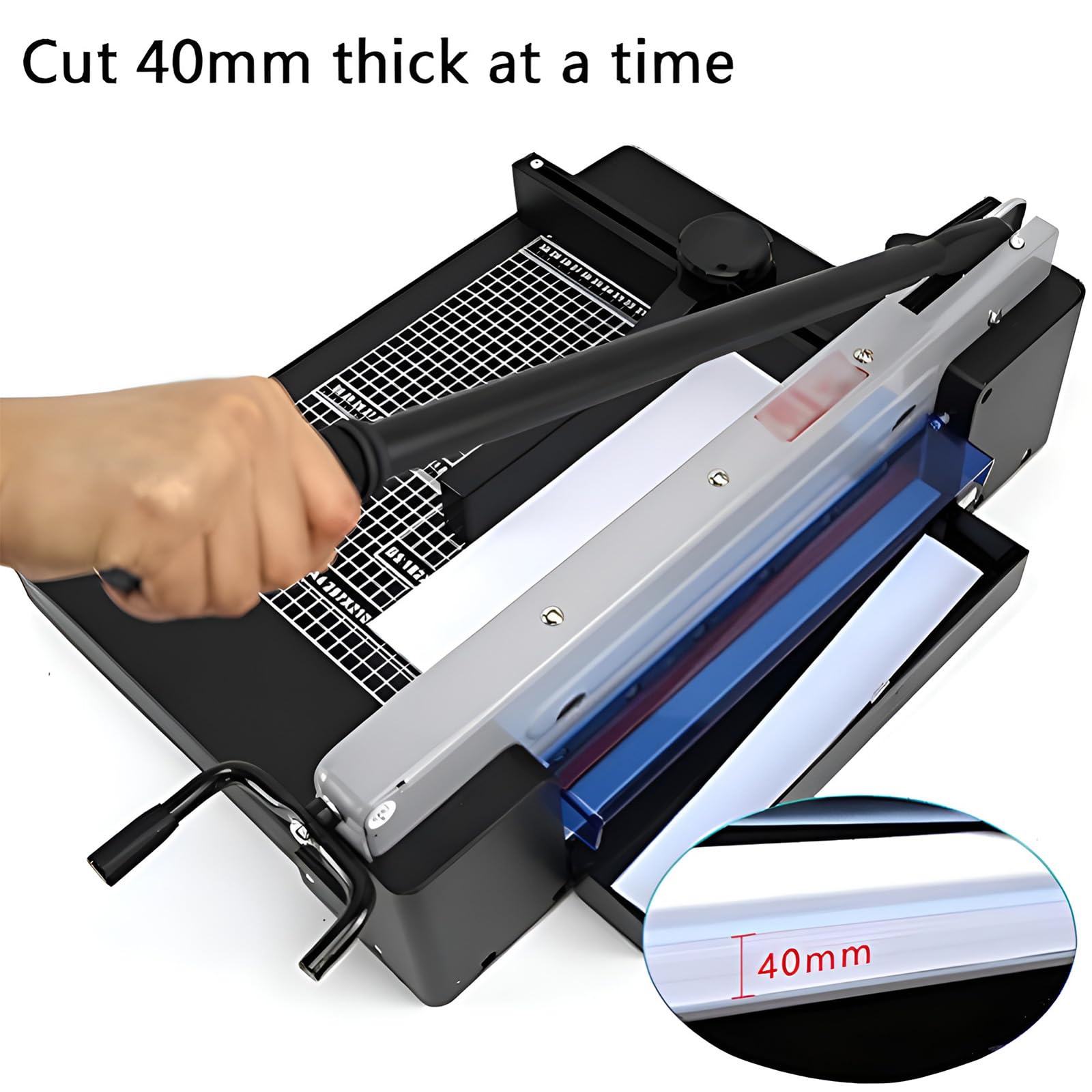 Cortador de papel resistente, capacidad de 400 hojas, guillotina manual para papel, cuero, tela y embalaje, tamaño A3/A4 para oficina, imprenta, biblioteca