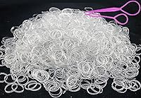 Vista 9 de Juego de 2000 piezas de accesorios para el cabello negro: mini bandas elásticas para cola de caballo, lazos pequeños antideslizantes para niñas