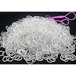 2000 PCS Clear Elastic Mini Ponytail Rubbers Ties, Soft Non-Slip Small Hair Accessories for Girls, with 2 PCS Topsy Tail Tools
