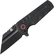 ARTISANCUTLERY Tactical Knife Proponent Normal Size(1820P) D2 Steel Black PVD Blade, Folding Pocket Knife with G10 Handle, Black