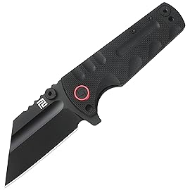 ARTISANCUTLERY Tactical Knife Proponent Normal Size(1820P) D2 Steel Black PVD Blade, Folding Pocket Knife with G10 Handle, Black