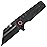 ARTISANCUTLERY Tactical Knife Proponent Normal Size(1820P) D2 Steel Black PVD Blade, Folding Pocket Knife with G10 Handle, Black
