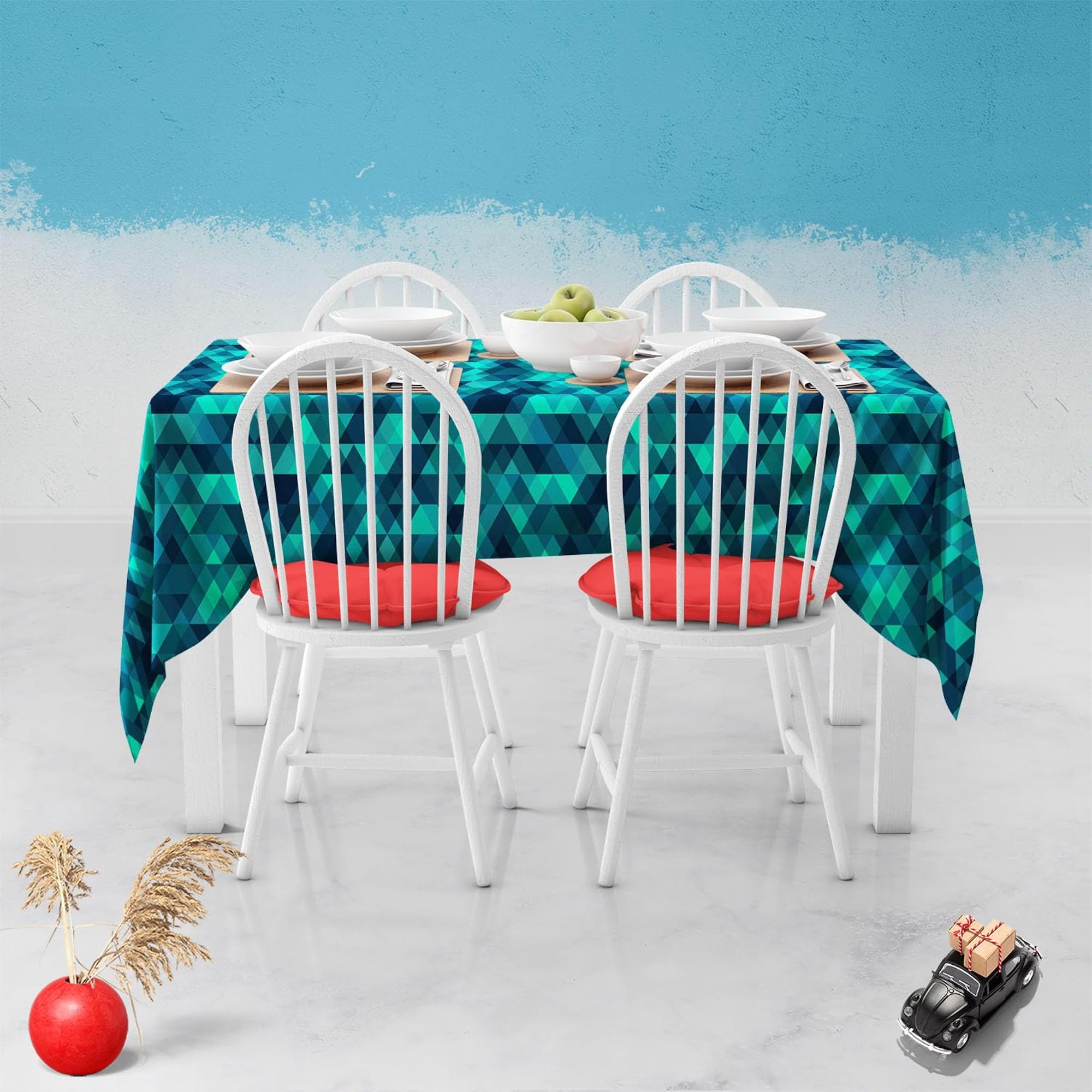 Creative Triangles Table Cloth Cover, 4-Seater