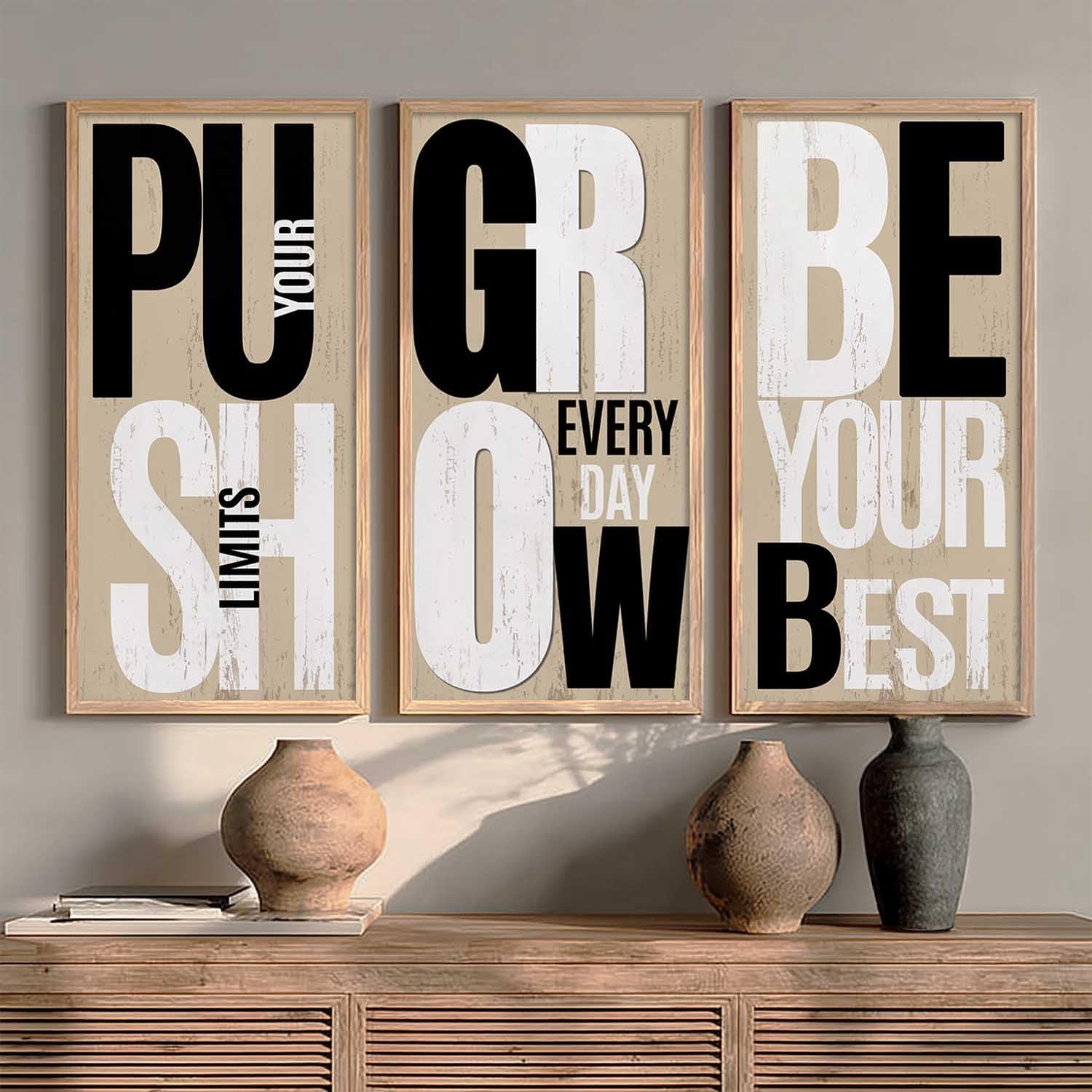 Motivational Wall Art - Set of 3 Framed Prints -18
