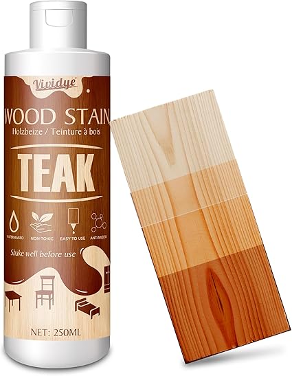 Wood Stain, 8.5oz/250ml Water Based Wood Stain for Indoor and