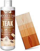 Wood Stain, 8.5oz/250ml Water Based Wood Stain for Indoor and Outdoor Furniture, Cabinet, Wood Panel, Door, Trim and More - Fast Drying, Low Odor＆Non-Toxic, Easy to Apply, Multiple Finishes (Teak)
