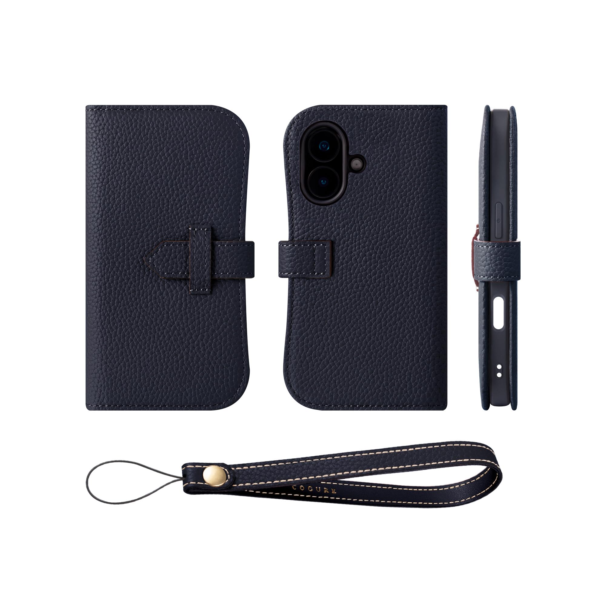 Amazon.co.jp: COGURE スマホケース iPhone16用 手帳型 ケース 本革