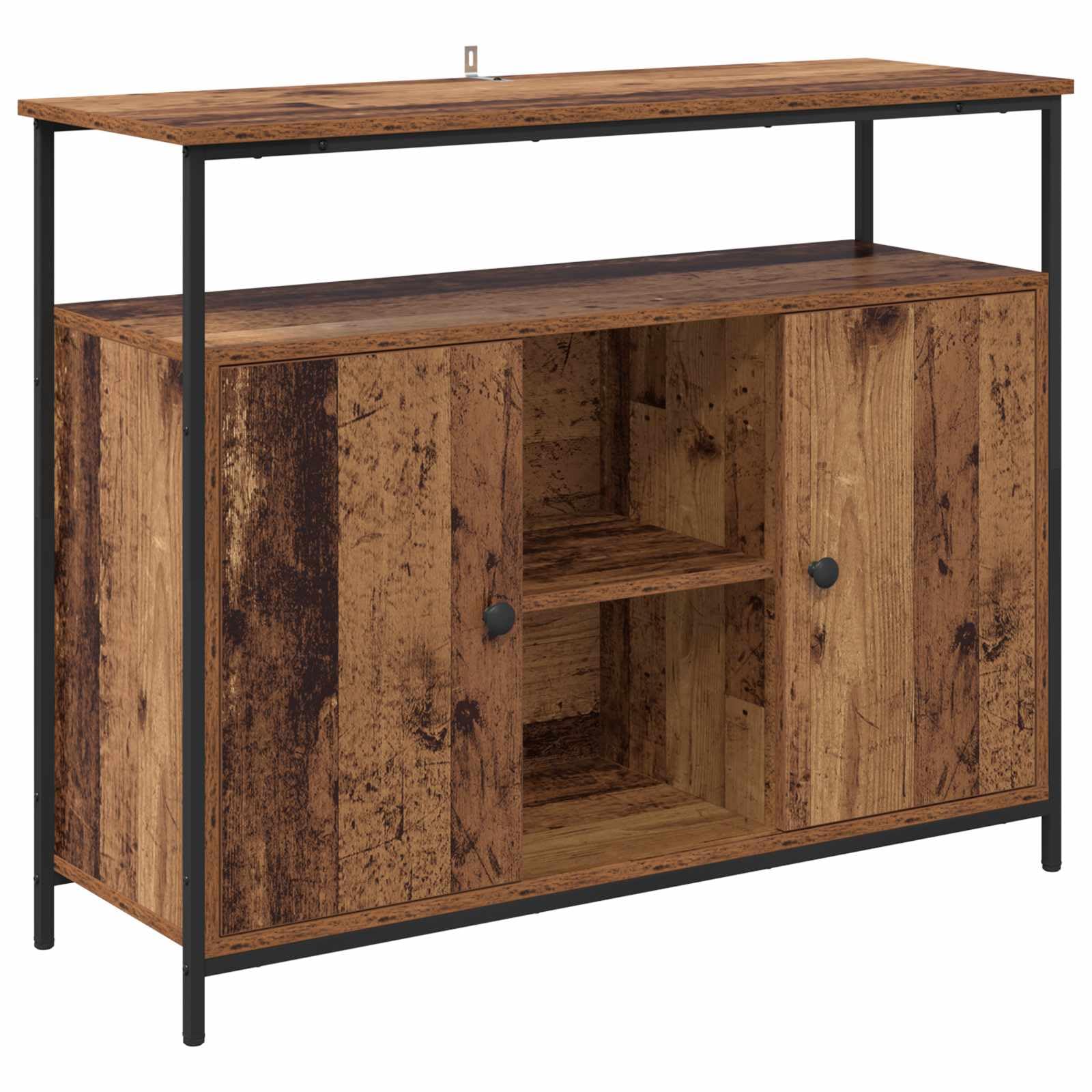Credenza in legno anticato, 100 x 35 x 80 cm, in legno