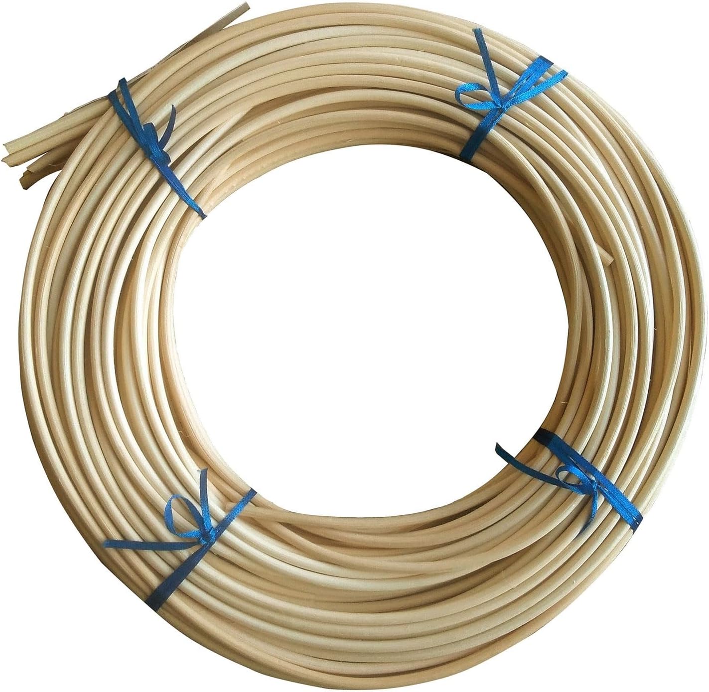 Round Reed for Basket and Wicker Weaving Natural Rattan Reed for DIY Rattan Furniture Making Materials High Toughness Reed Spline for Basketry Chair Seat Wicker Repair Supplies(1.7mm)