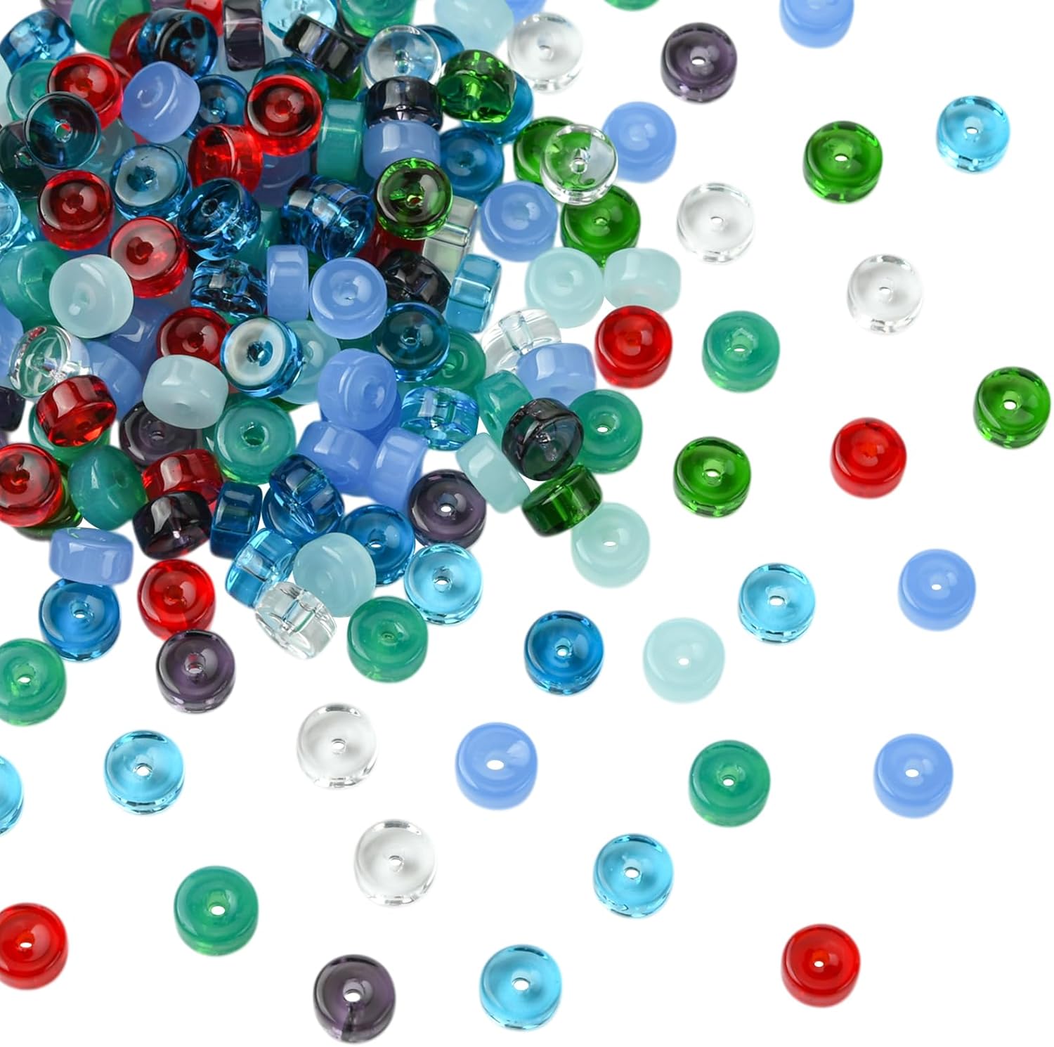 Ornaland 45g Transparent Glass Seed Beads Assorted Mixed Colorful Pony Beads for Bracelets Necklace Earring Jewelry Making