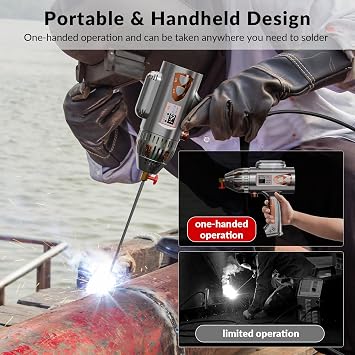 Handheld ARC Stick Welder 140A 110V,lightweight Portable inverter handheld welder Gun capable of DC Stick for Hobby DIY Projects Home Use. Arc force and Anti-Stick With Welding Tools