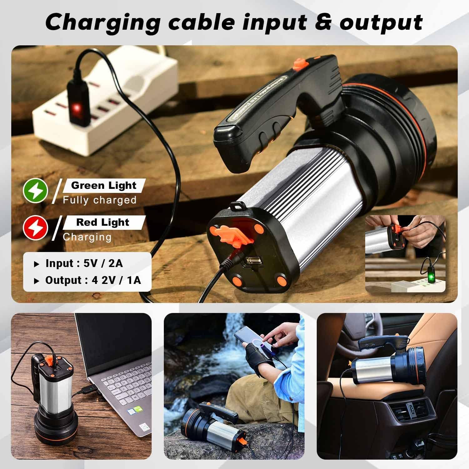 Lampe Torche LED Ultra Puissante avec Panneau Solaire,6 Modes, Étanche IPX45, Lampe de Poche Rechargeable | Leroy Merlin Lampe Torche LED Ultra Puissante avec Panneau Solaire,6 Modes, Étanche IPX45, Lampe de Poche Rechargeable | Leroy Merlin