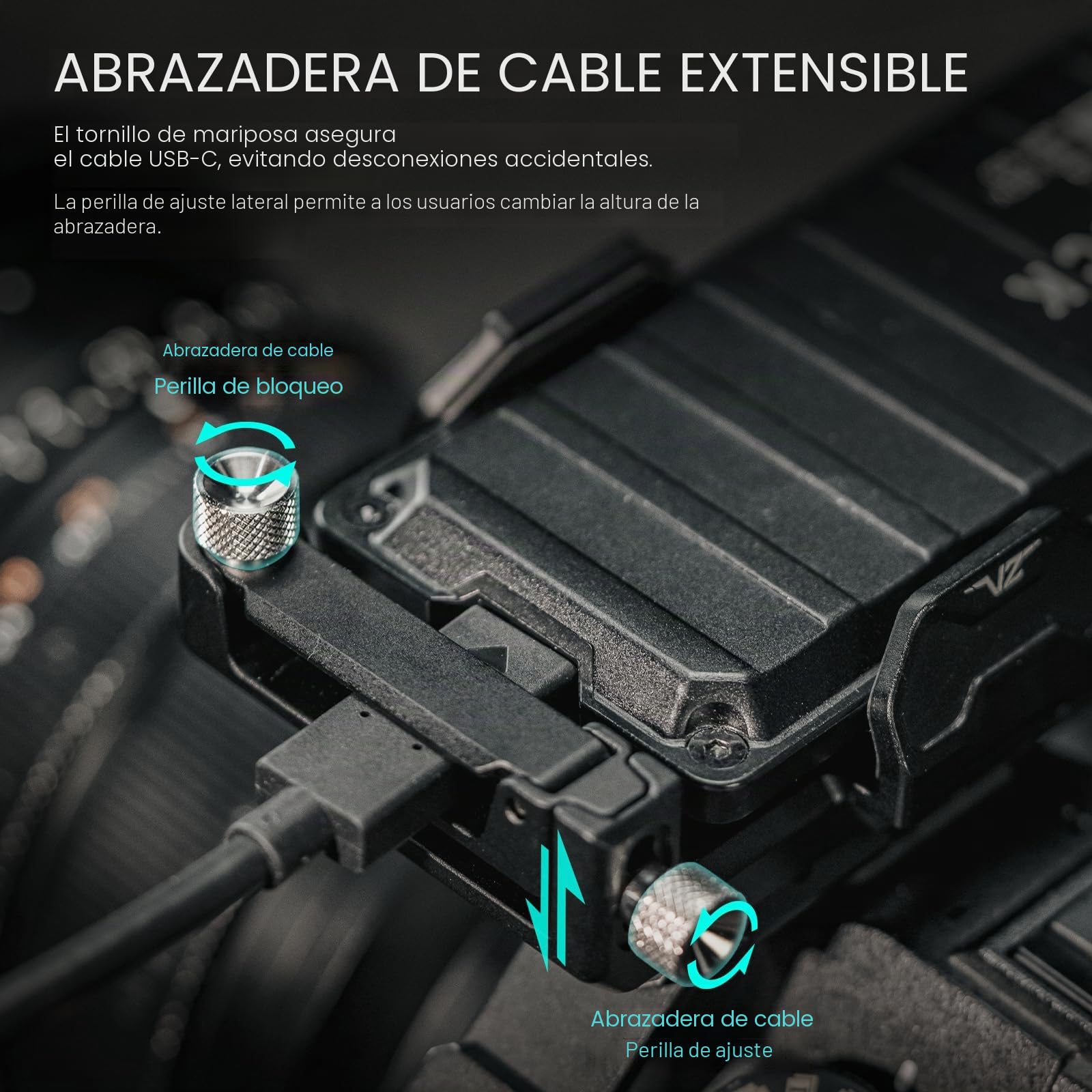 Tilta Soporte universal para unidad SSD V2 con ranura de 1/10.2 cm-20, se adapta a SSD de 50-70 mm de ancho y 15 mm de grosor, negro TA-USDH2-B