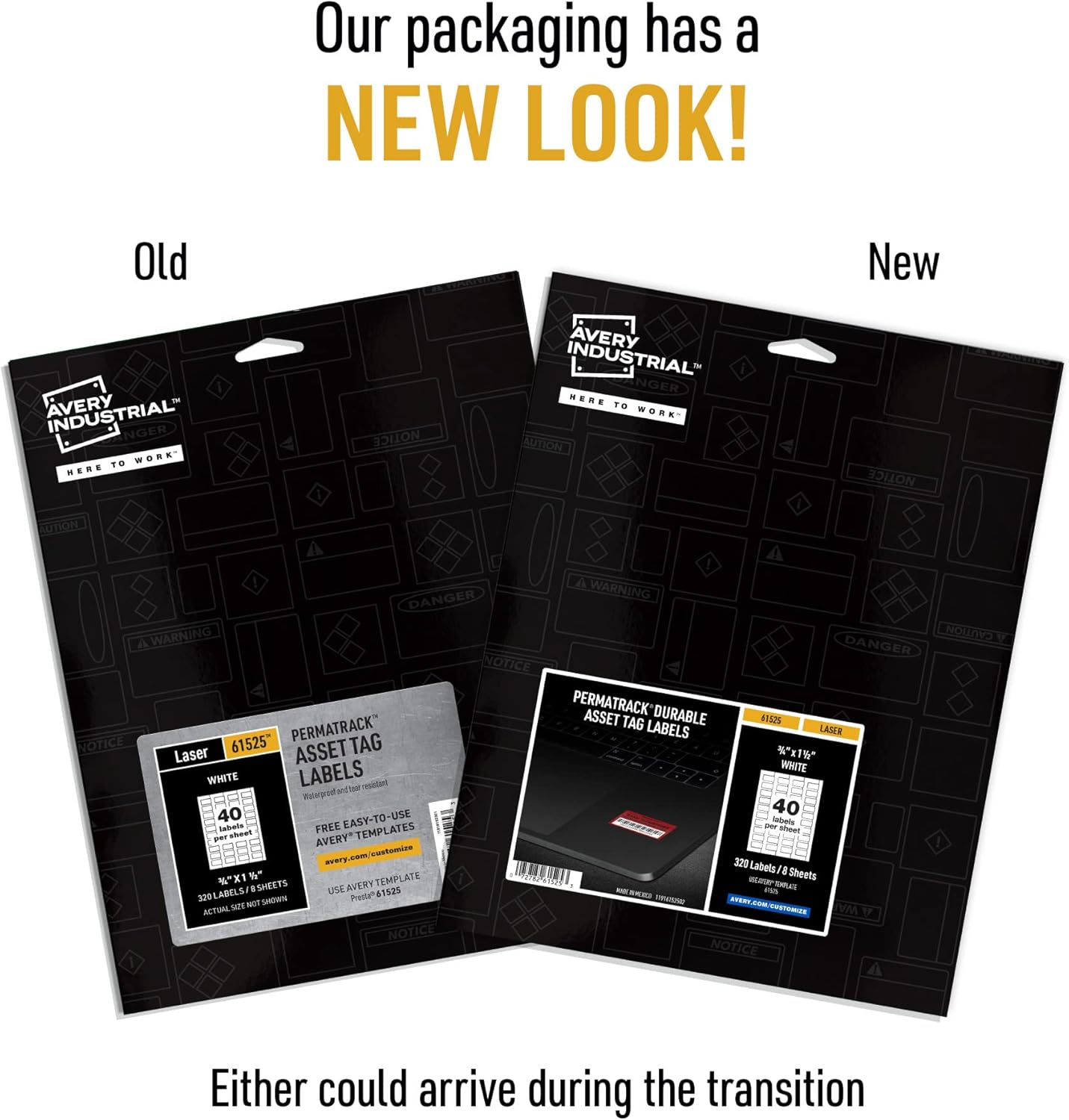 Avery White Asset Tag Labels, 3/4