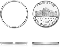 Vista 3 de Anillo de alianza de boda de plata de ley de 0.14 pulgadas de alto pulido, resistente al deslustre, ajuste cómodo, Aleación, metal, plata