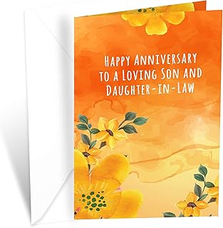 Prime Greetings Anniversary Card For Son and Daughter In Law
