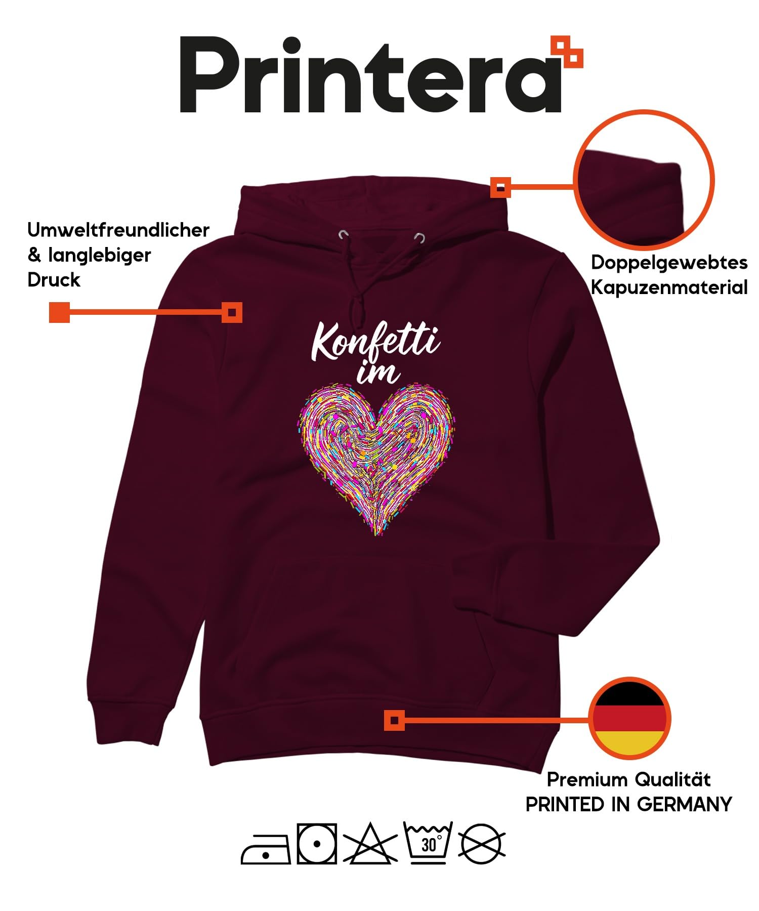 Konfetti serce kolorowa miłość impreza prezent urodzinowy prezent walentynki unisex bluza z kapturem bluza z kapturem