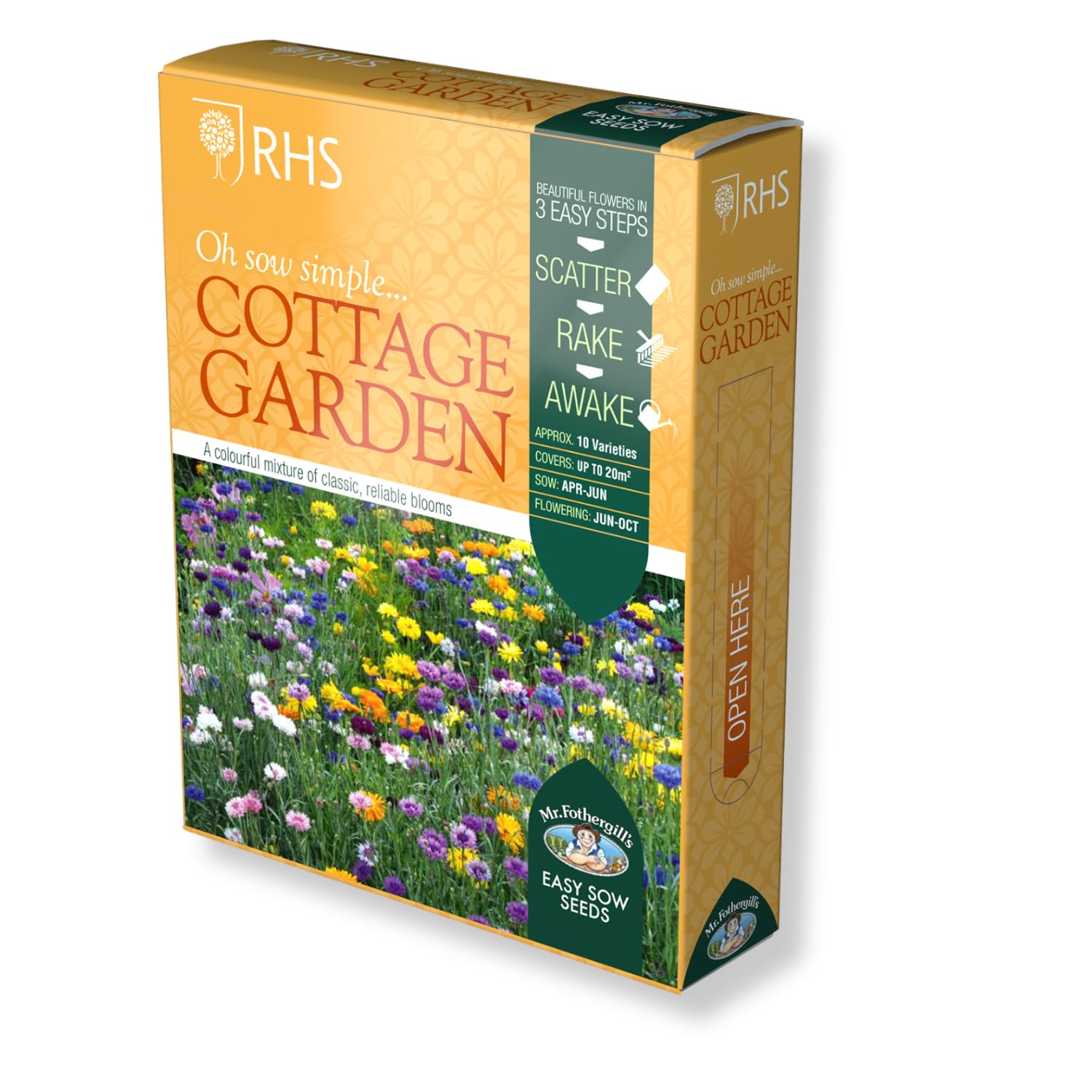 Mr Fothergill’s RHS Flowers for Wildlife Seeds, Bright Flower Seed Mix with Approx 15 Varieties, Long Flowering Display Jun-Oct, Wildlife Friendly Borders and Beds, Nectar and Pollen Rich Mix — view 5