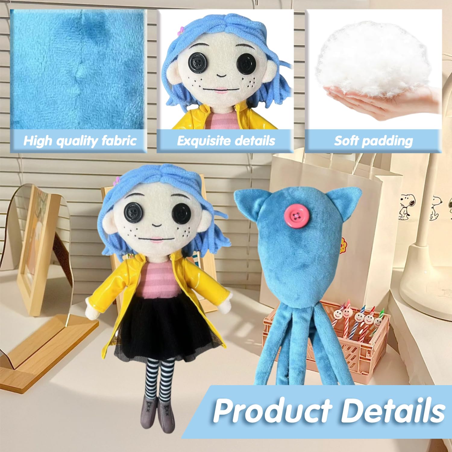 Coralin Plush Ghost Mother Puppe - 28cm Plüschtier Coralin Und Die Geheime Tür