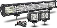 RIGIDON 59 cm 570W LED Fényhíd Kábelköteg-gel, 2x60W Spot Offroad Világítás, Vízálló LED Munkalámpa SUV ATV Teherautó Traktor 6000K 1