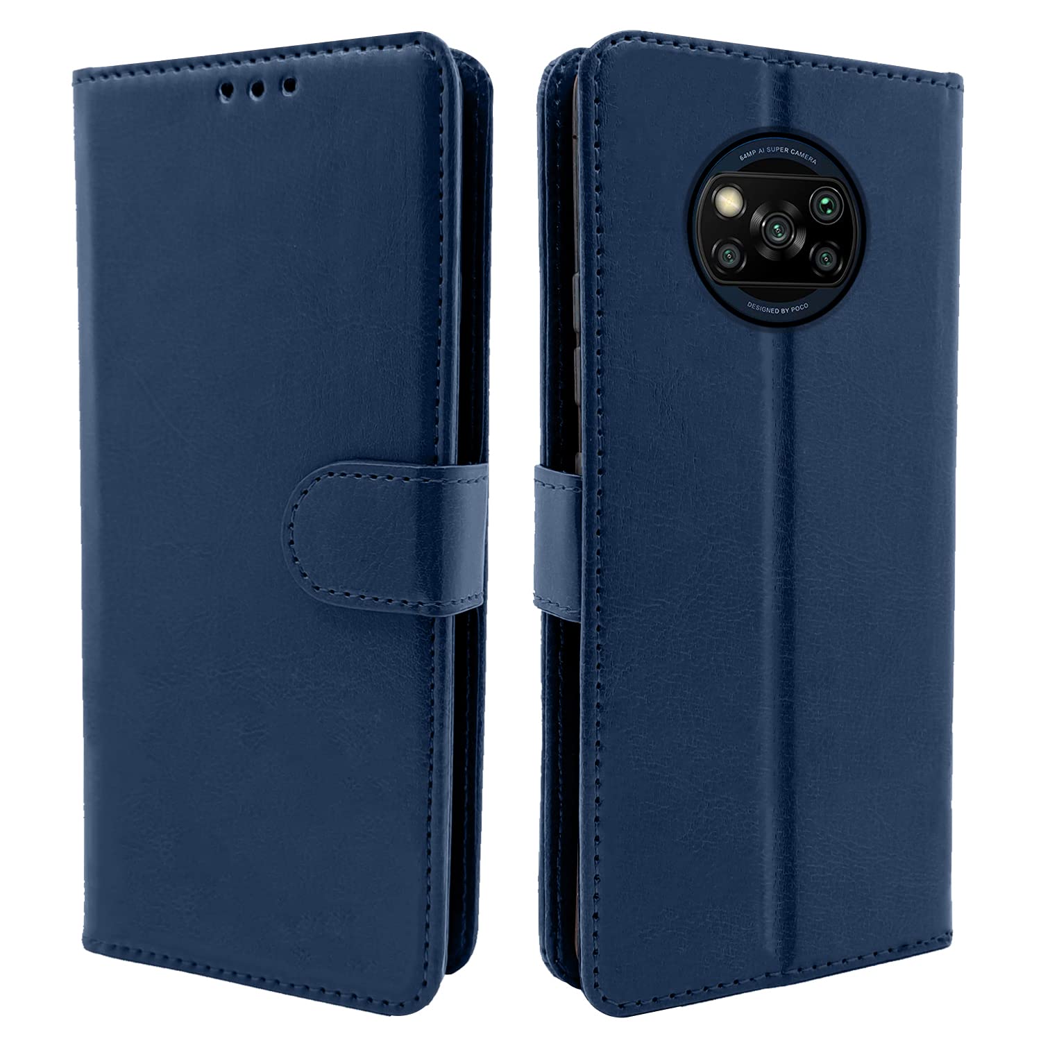 Pikkme Poco X3 Leather Flip Cover Wallet Case for Poco X3 (Blue) (B08JWQBZBF) Amazon Price History, Amazon Price Tracker