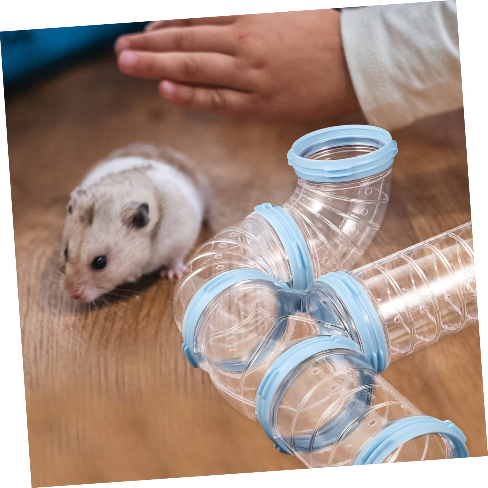 Hamster Tunnel Satz Transparent aus PP Kunststoff, 2 Satz, Nagerfest