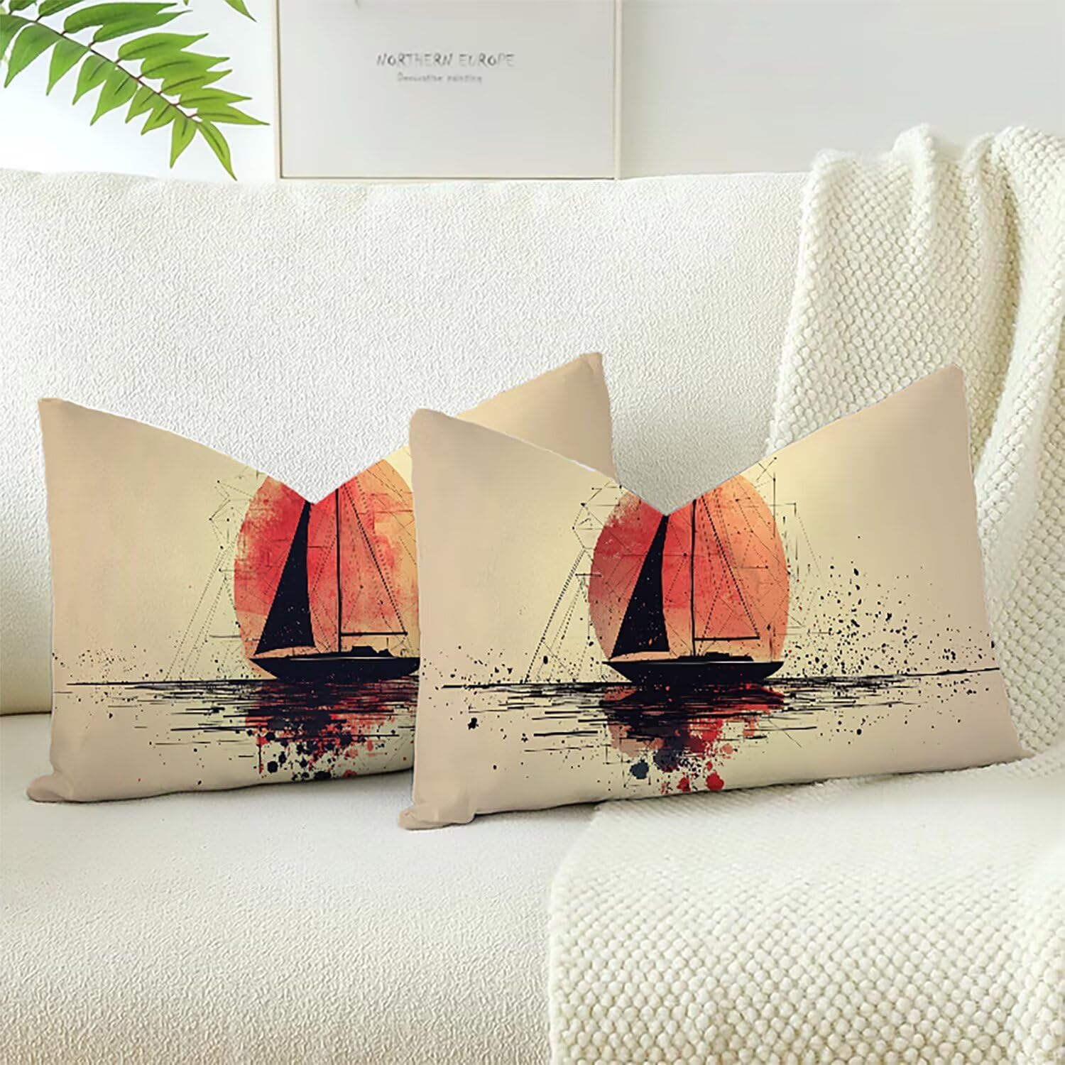 Coussin décoratif canapé velours 70x50cm lot de 2 housses lavables Xlccaioo