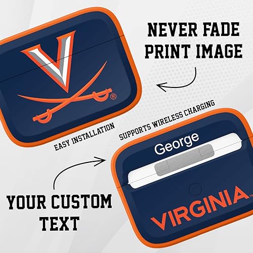 Vista 120 de AFFINITY BANDS Texas Longhorns HDX - Funda con nombre personalizado compatible con Apple AirPods Pro 1 y 2 (negro clásico)