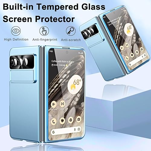 Miniatura 2 de Miimall Funda compatible con Google Pixel Fold, función atril, protector de pantalla frontal incorporado+película duradera para lente resistente, a