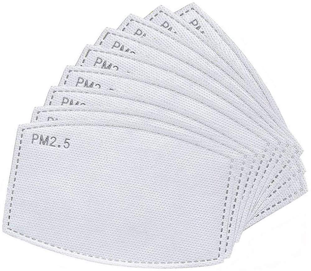 50PCS PM2.5 Activated Carbon Filters 5 Layers Replaceable Anti Haze Filter Paper