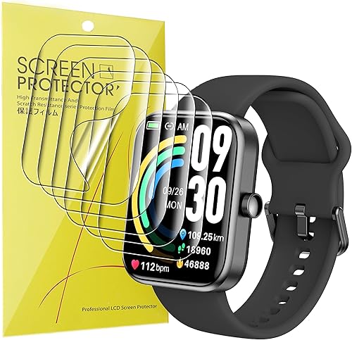 Protector de pantalla compatible con TOZO S3 Smart Watch, 6 unidades Película transparente de TPU de cobertura completa compatible con TOZO S3 Smart disponible en Yaxa Peru