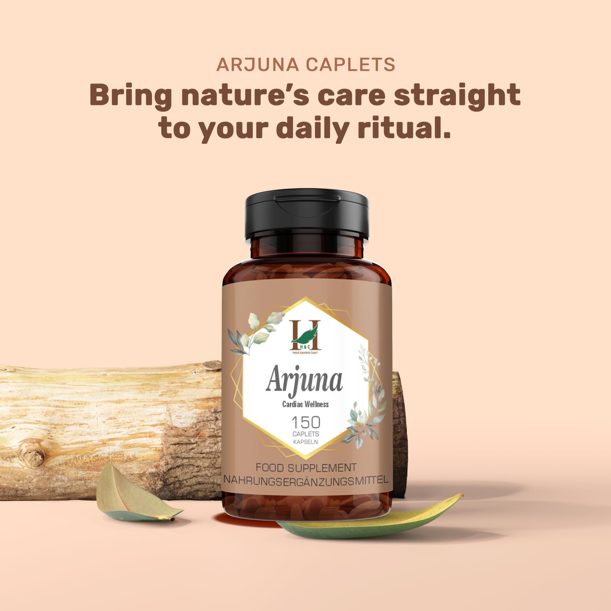 H&C Arjuna Tabletten (Terminalia arjuna) – 750 mg, 150 Stück | für gesundes Herz (750 mg)