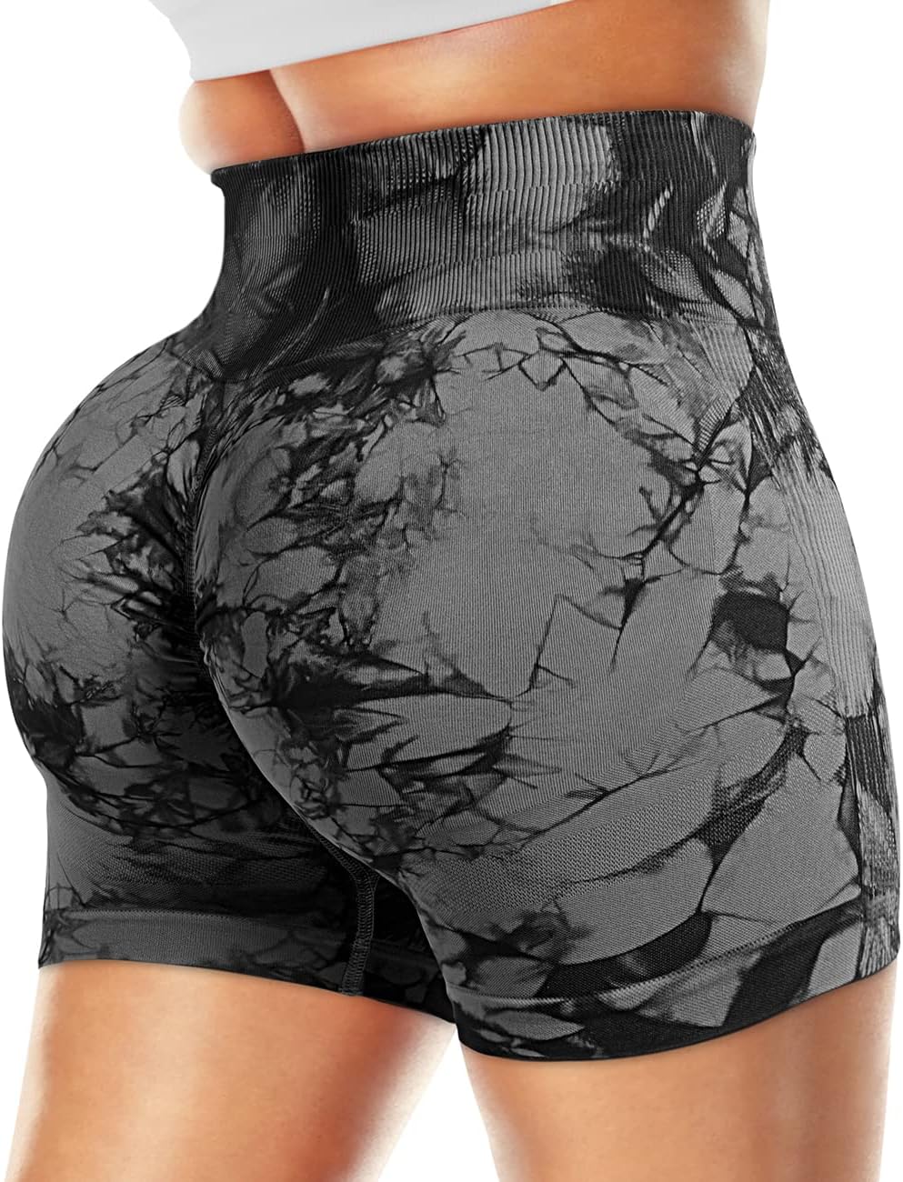 A AGROSTE High Waist Workout Shorts for Women Seamless Scrunch Butt Lifting Short Gym Smile Contour Cycling Biker Shorts