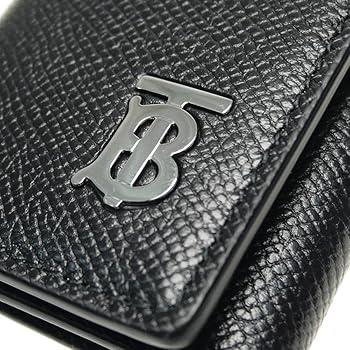 美品 近年モデル⭐️BURBERRY TBロゴ 6連キーケース キャビアスキン バーバリー BURBERRY キーケース メンズ ブラック 8062815 A1189