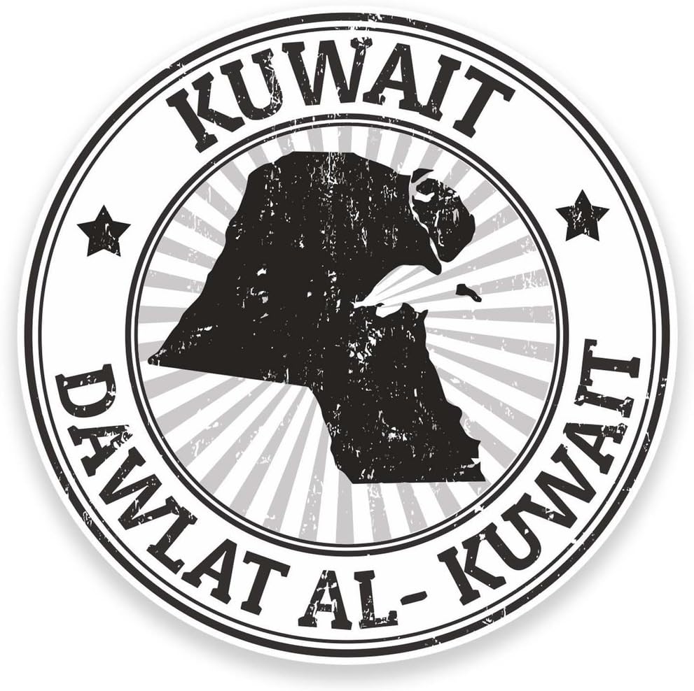 Kuwait Flag Vinyl Sticker Decal Travel 5"