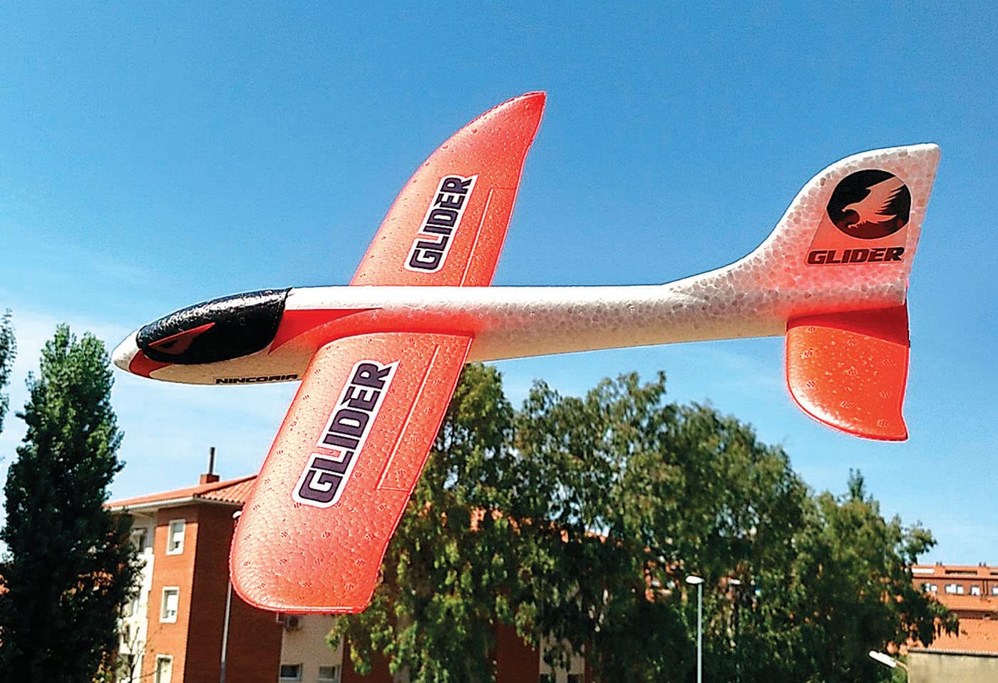 Ninco - NincoAir Glinder II | Aereo Polistirolo per bambini | Aliante polistirolo da lanciare | Aeroplano giocattolo Misure: 48 x 48 x 12 cm. | Giochi da esterno per bambinida 3 anni (NH92029)