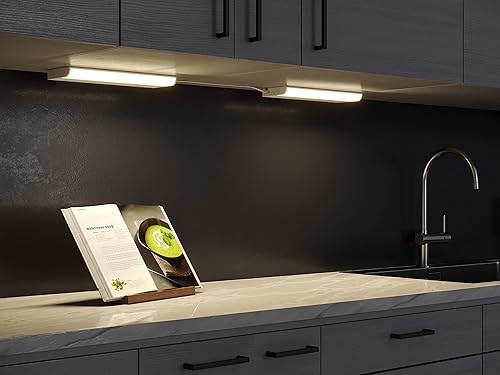 Miniatura 4 de Good Earth Lighting Barra de luz LED inteligente de 30 pulgadas con cable directo para debajo del gabinete, color blanco, compatible con Wi-Fi y