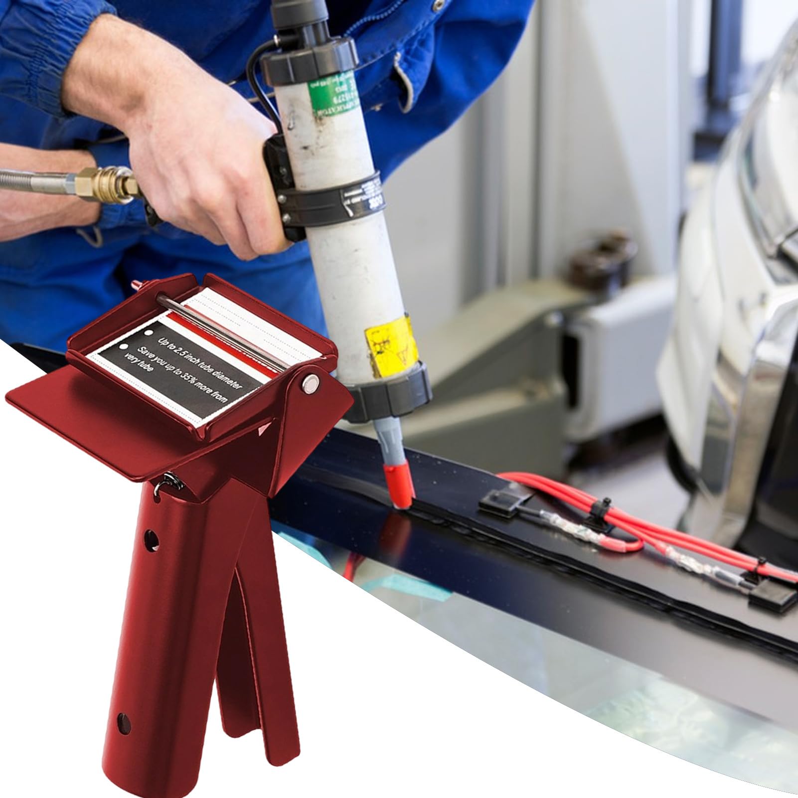 Werkzeug zum Quetschen von Tuben - Rutschfester Manueller Silikon-Ausdrücker - Tubenquetscher aus Metall | Für Creme, Lotion, Paste, Farbe, Kleber in Küche und Werkstatt für den täglichen