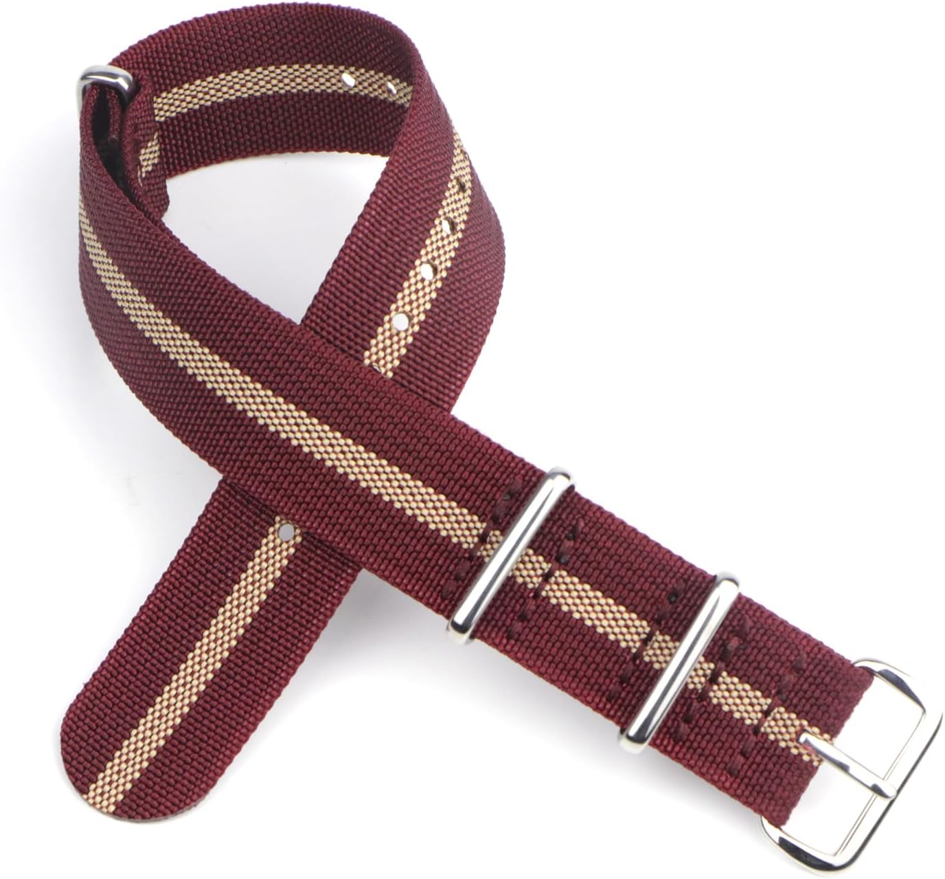WOUKUP Premium Military Ballistic Ribbed Nylon Watch Straps 18mm 19mm 20mm 22mm Replacement Watch Band for Men