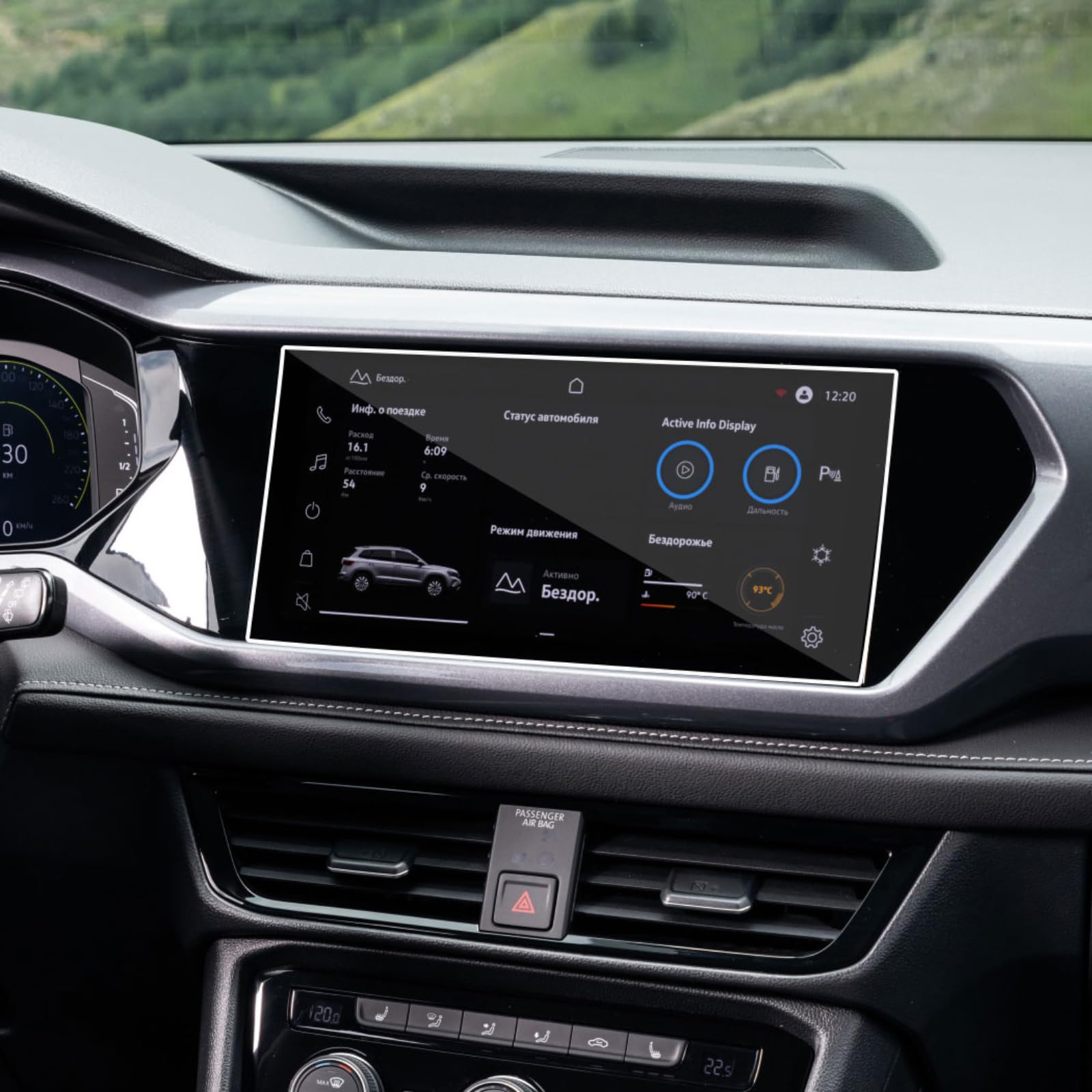 Nawigacja samochodowa Szkło hartowane Ekran LCD Folia ochronna Naklejka Osłona Dla VW Taos t-cross 2022