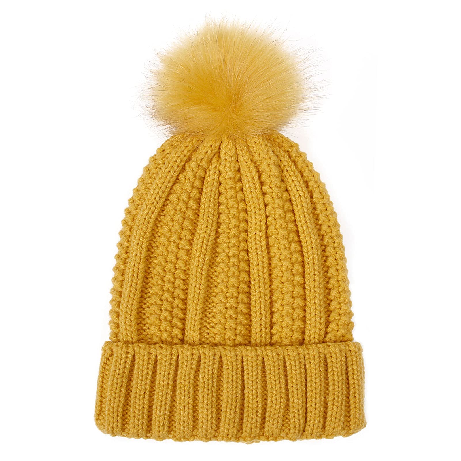 Amazon.com: Womens Winter Thermal Knitted Beanie Hat with 