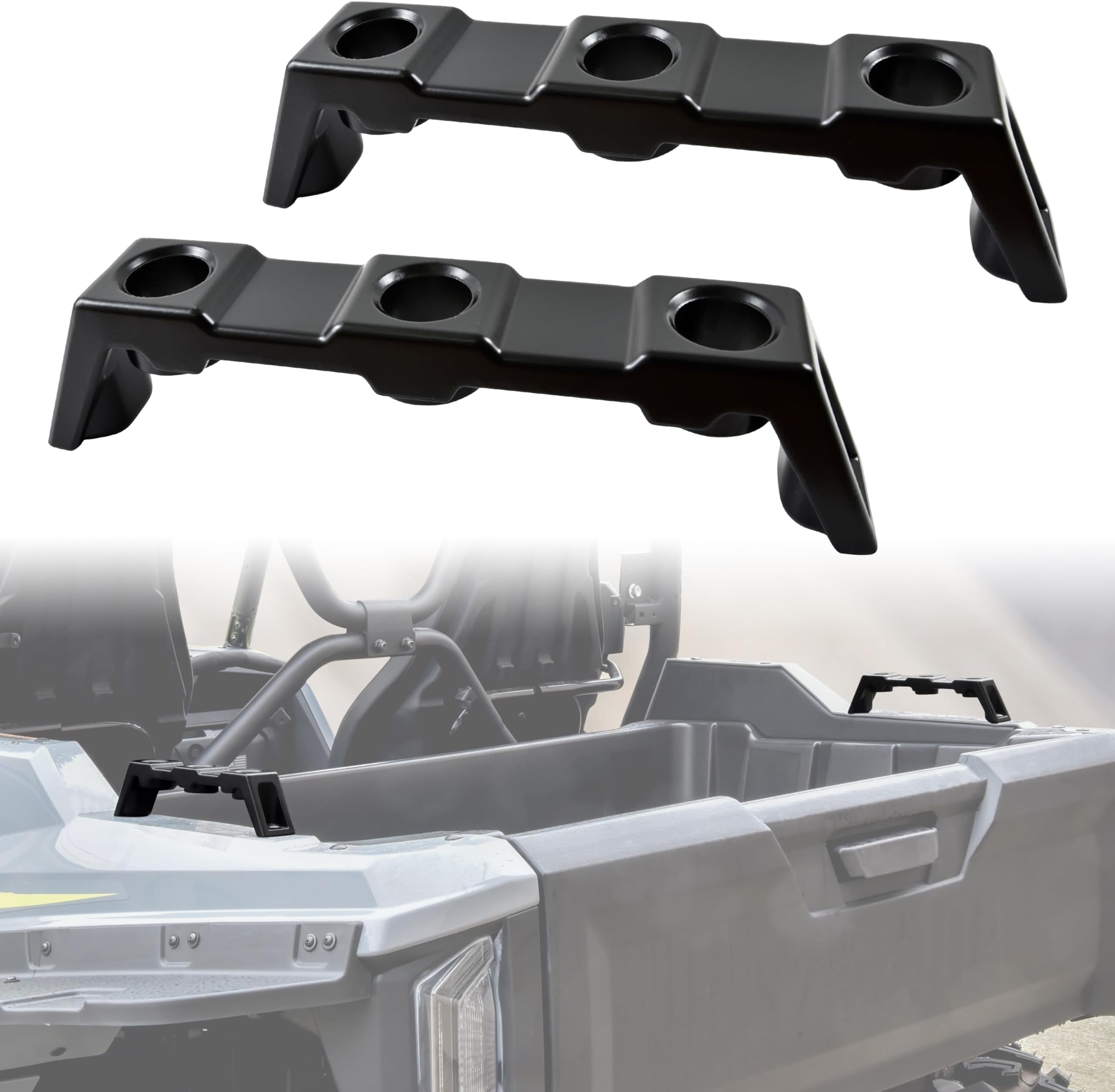 SAUTVS Bed Rails Handle for Yamaha Wolverine RMAX 2 1000, Handle Bars Movable Tie-Down Points Kit for Yamaha Wolverine RMAX2 1000 2021-2025 Accessories (2PCS)