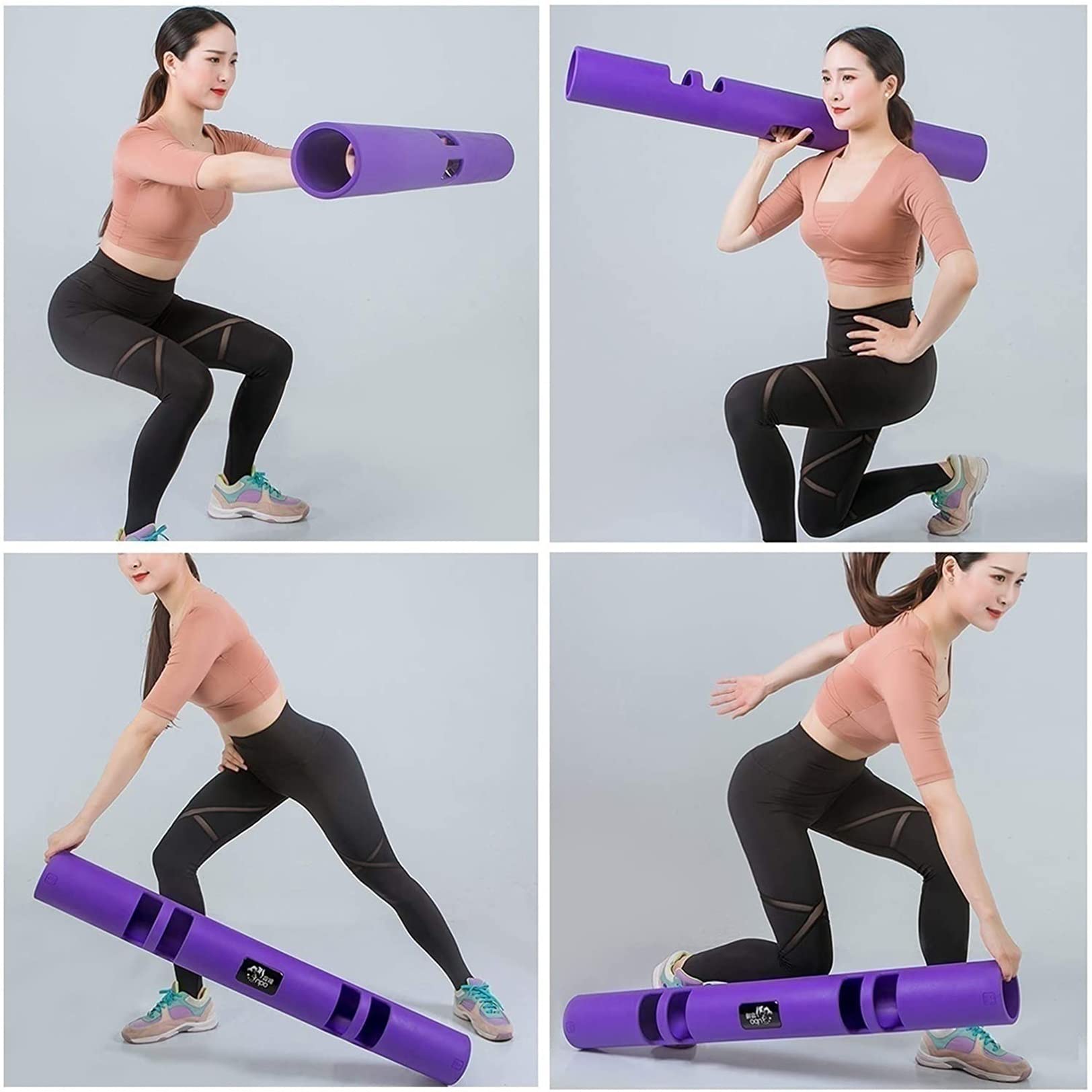 Amonimo (1個)フィットネスチューブレーニングバレル ヨガコラム TPR