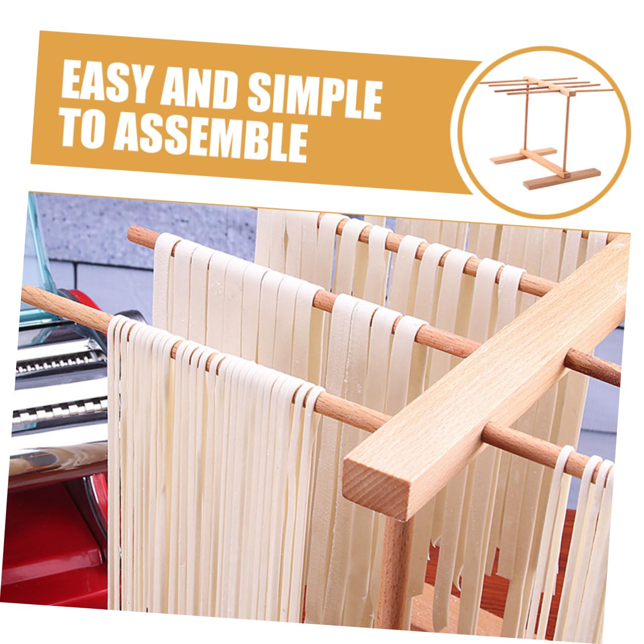 Essiccatoio per Pasta in Legno Arancia, Asciuga Pasta