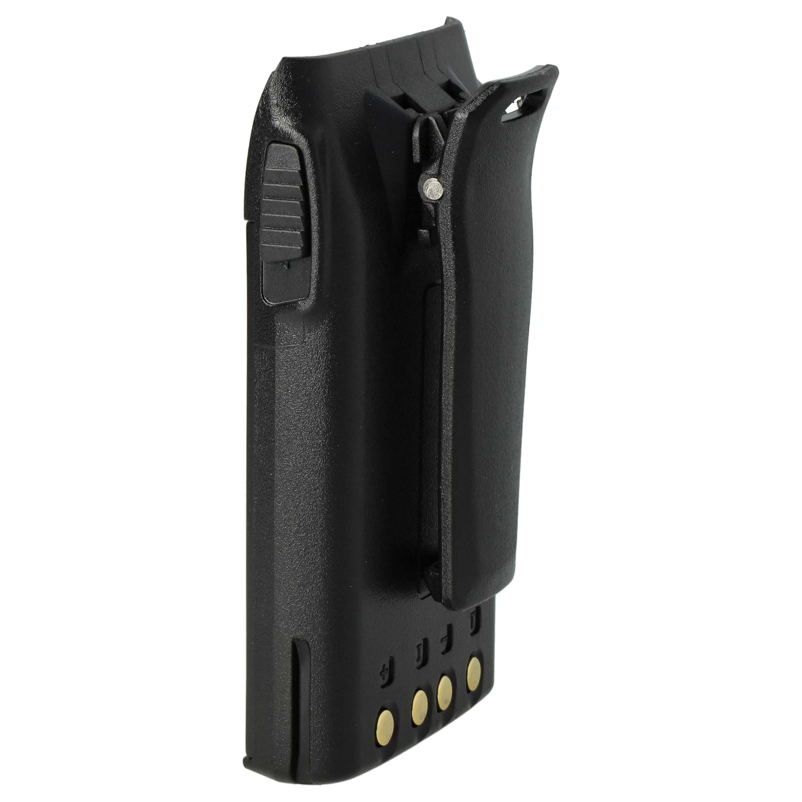 vhbw 1x batería Compatible con Wouxun KG-UVD1P, KG-UV6D, KG-UVD1 Radio (1700 mAh, 7,4 V, Li-Ion) + Pinza